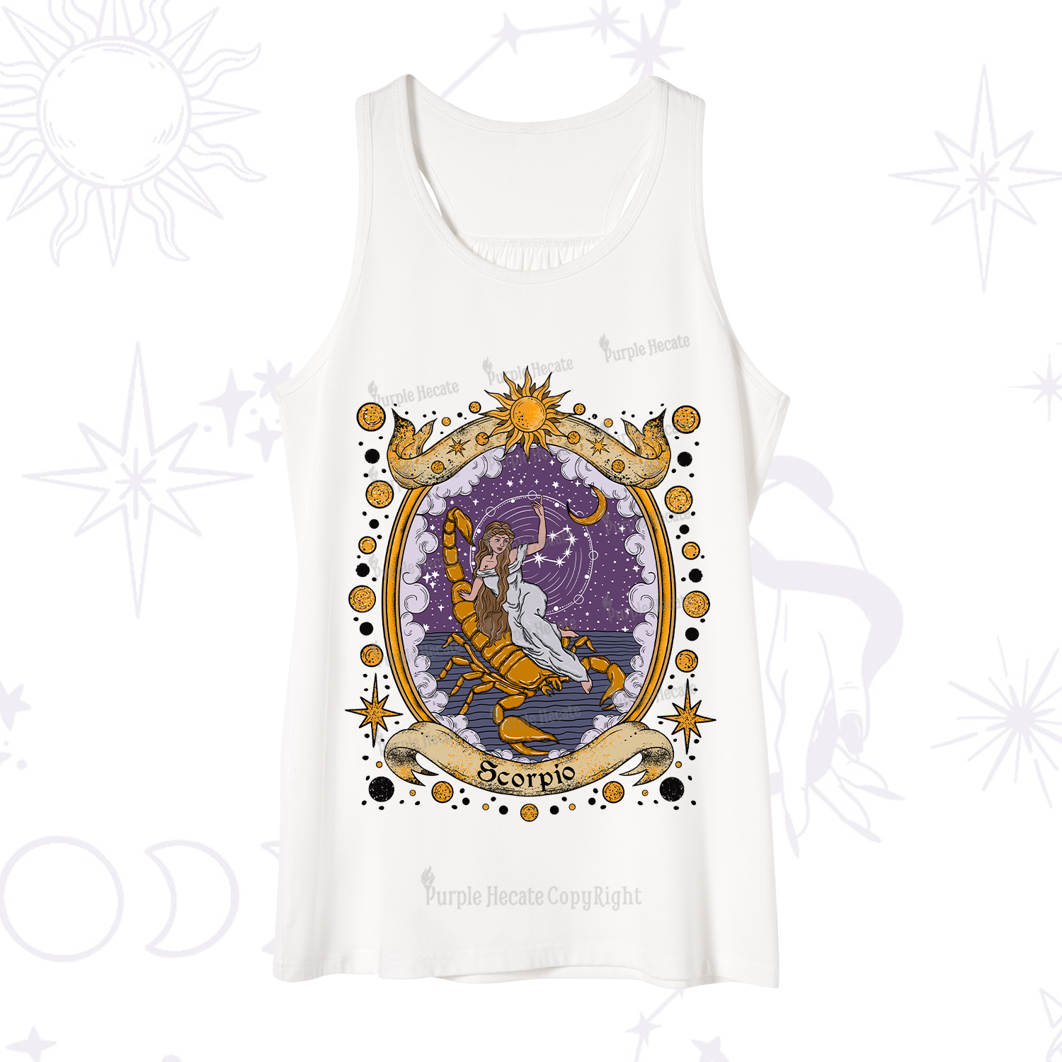 Purplehecate Celestial Scorpio Zodiac Tank
