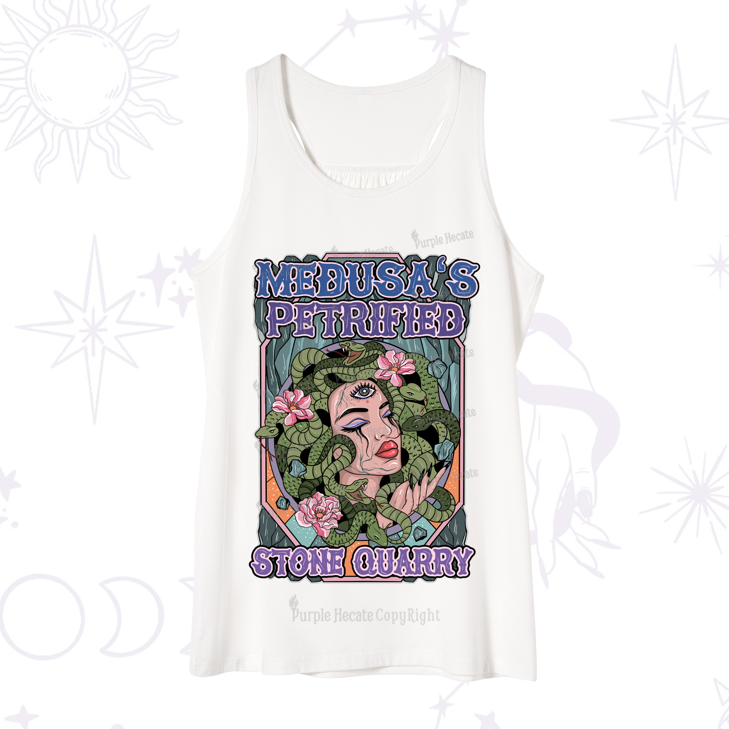 Purplehecate The Gorgon With Snake Hair Medusa Tank