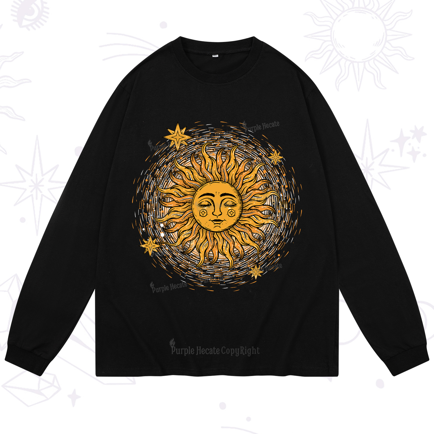 Purplehecate Celestial Sun Long Sleeve T-Shirt