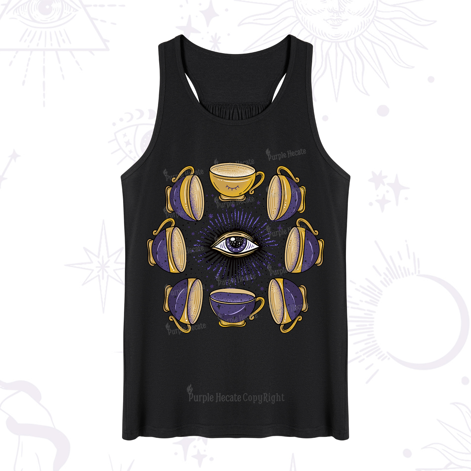 Purplehecate Moon Phase Coffee Lover Tank