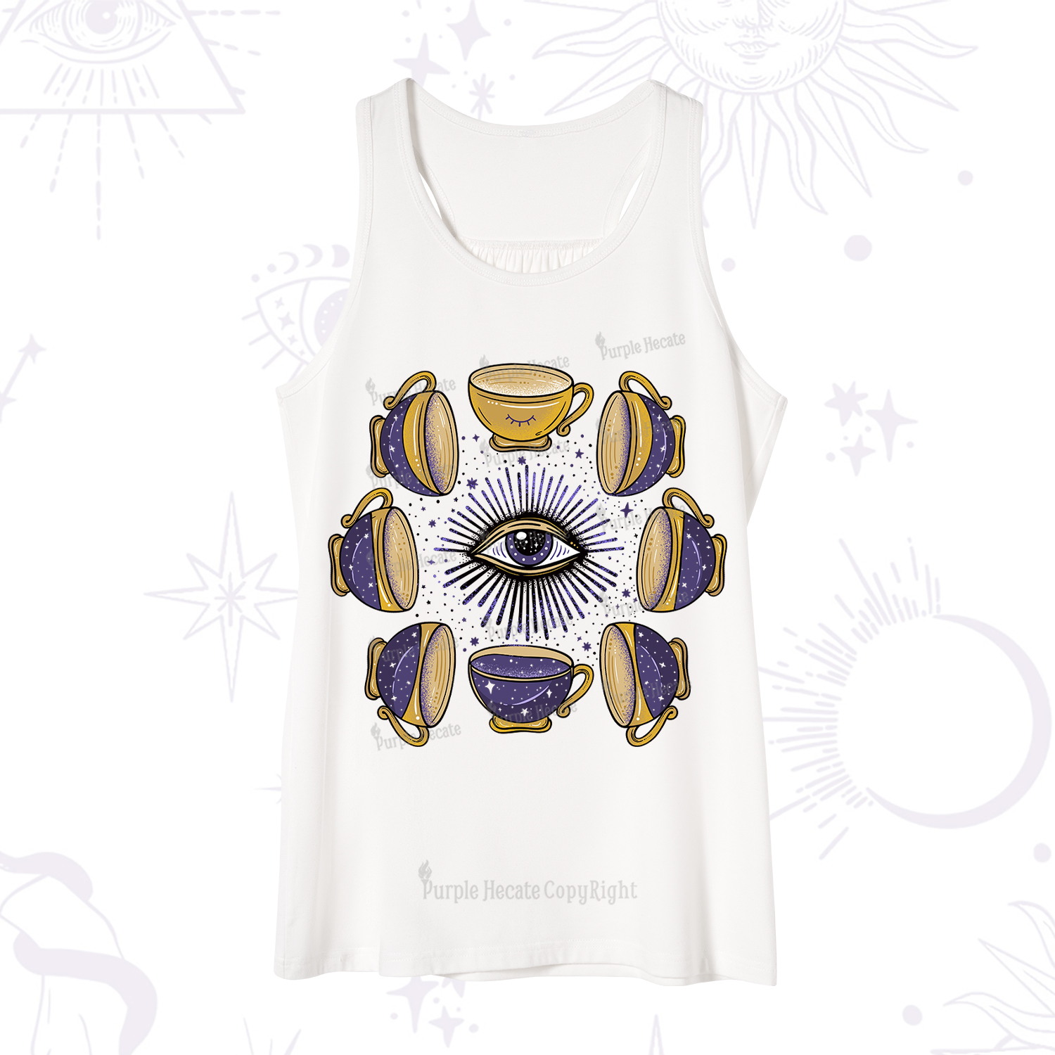 Purplehecate Moon Phase Coffee Lover Tank