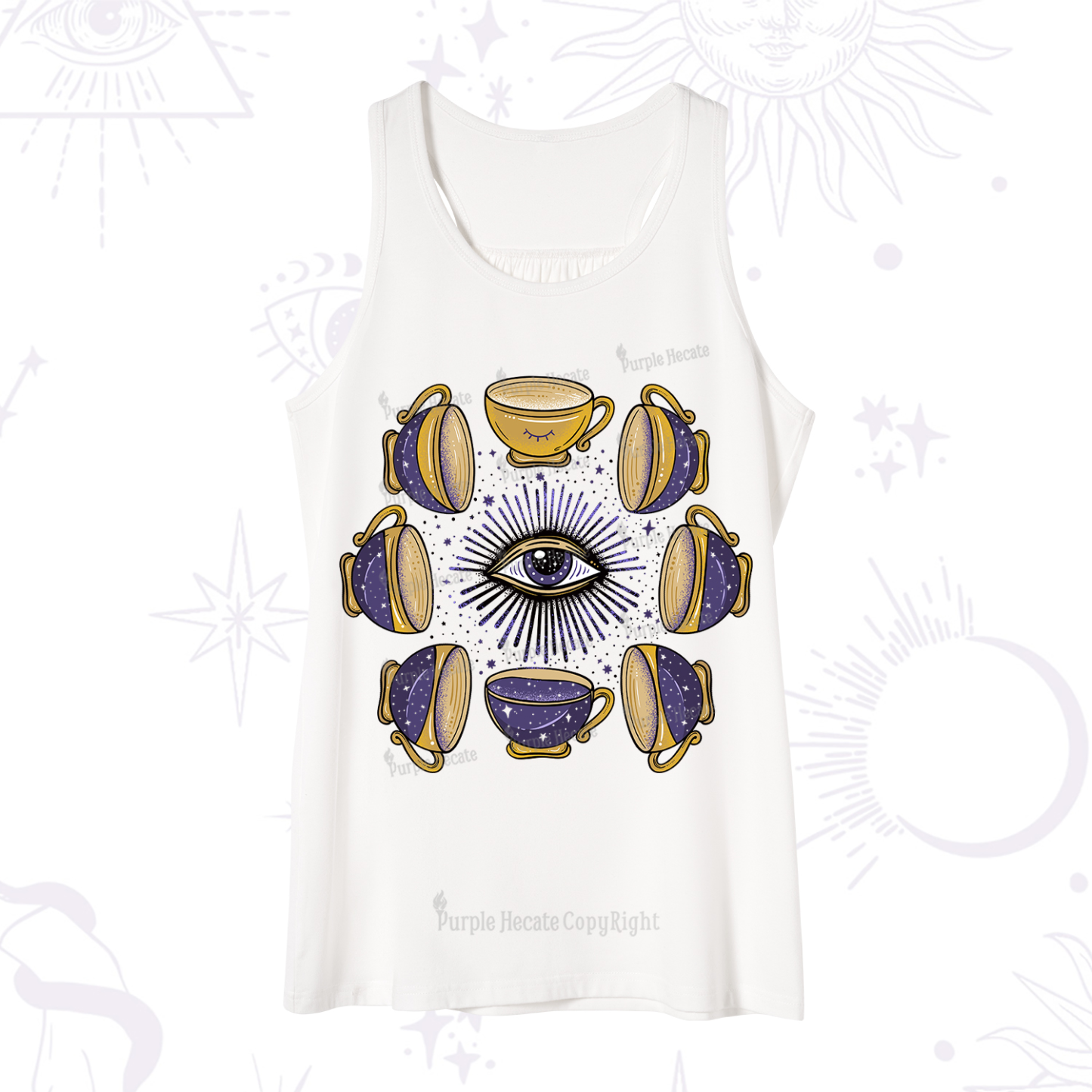 Purplehecate Moon Phase Coffee Lover Tank