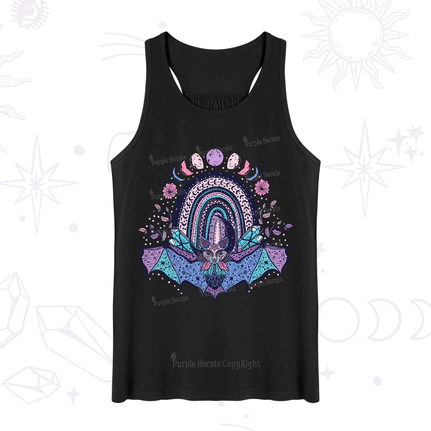 Purplehecate Moon Phase Bat Tank