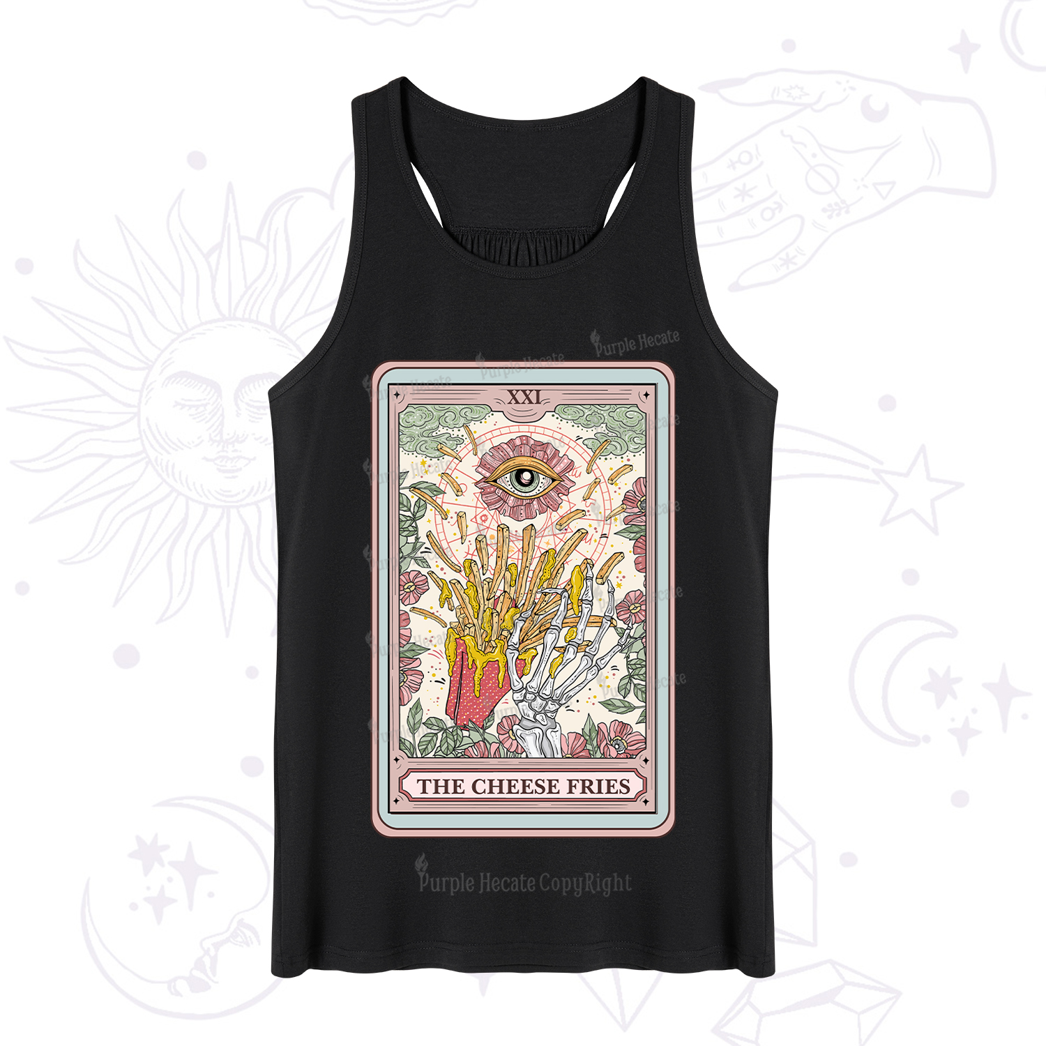 Purplehecate The Cheese Fries Tarot Tank