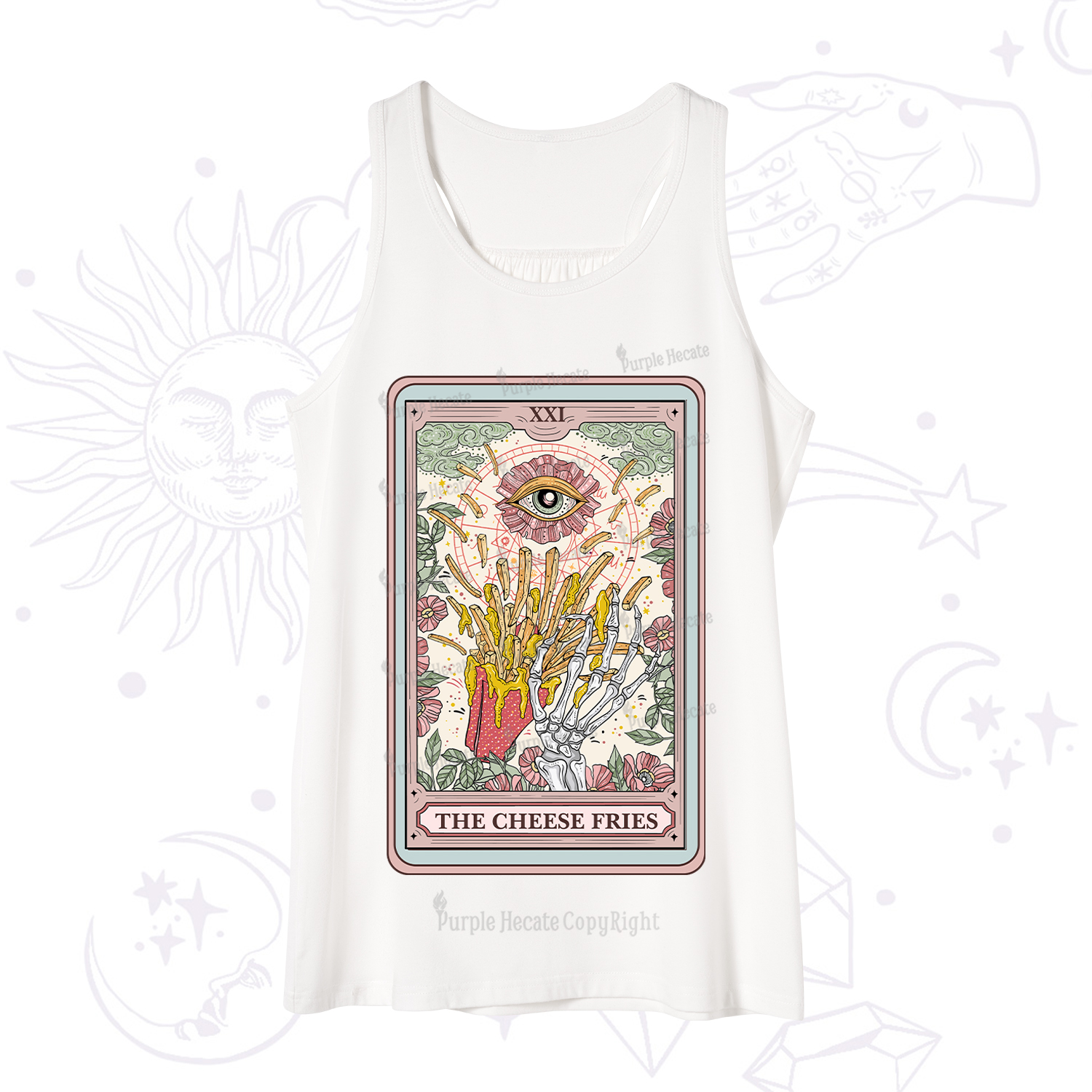 Purplehecate The Cheese Fries Tarot Tank