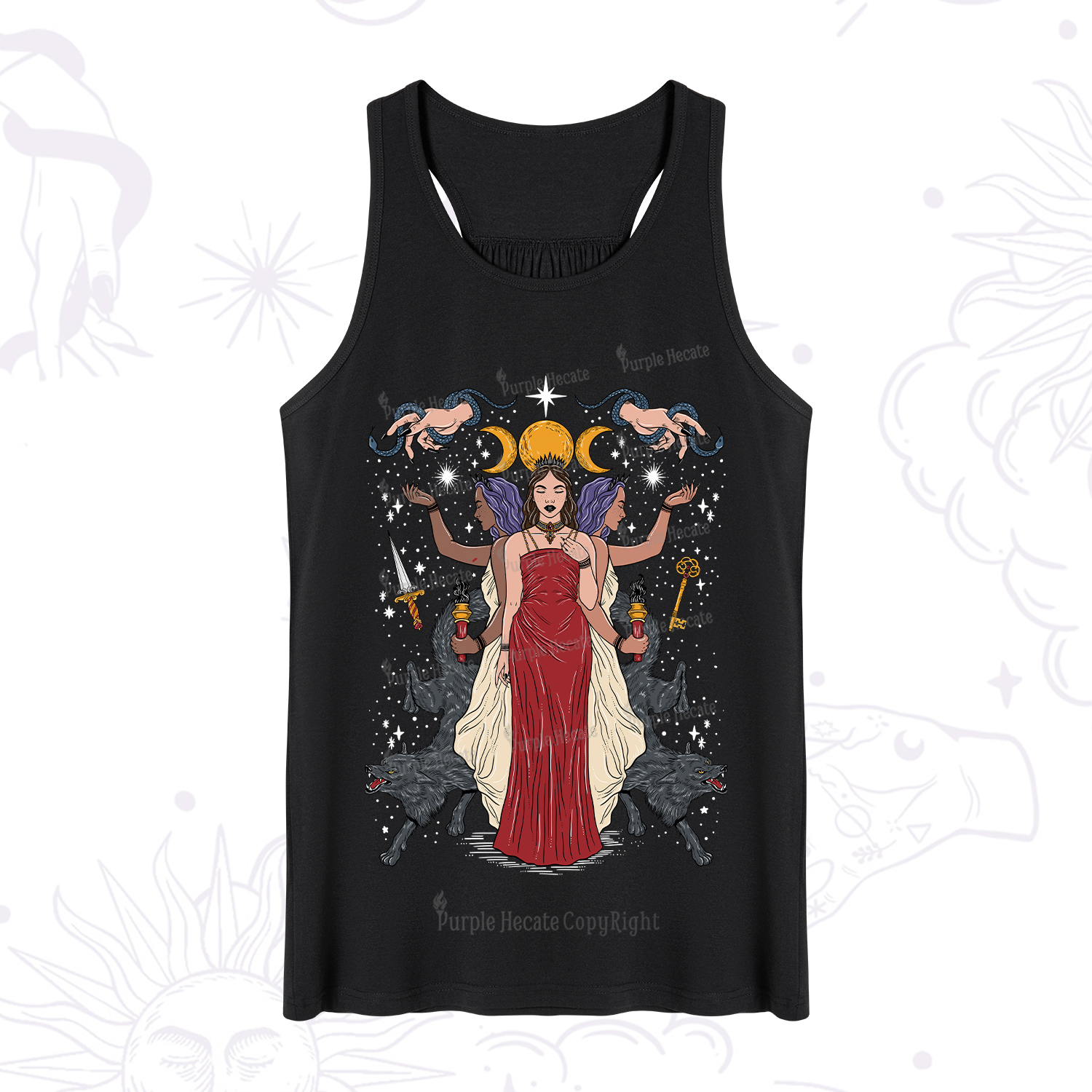 Purplehecate The Triple Goddess Hecate Tank