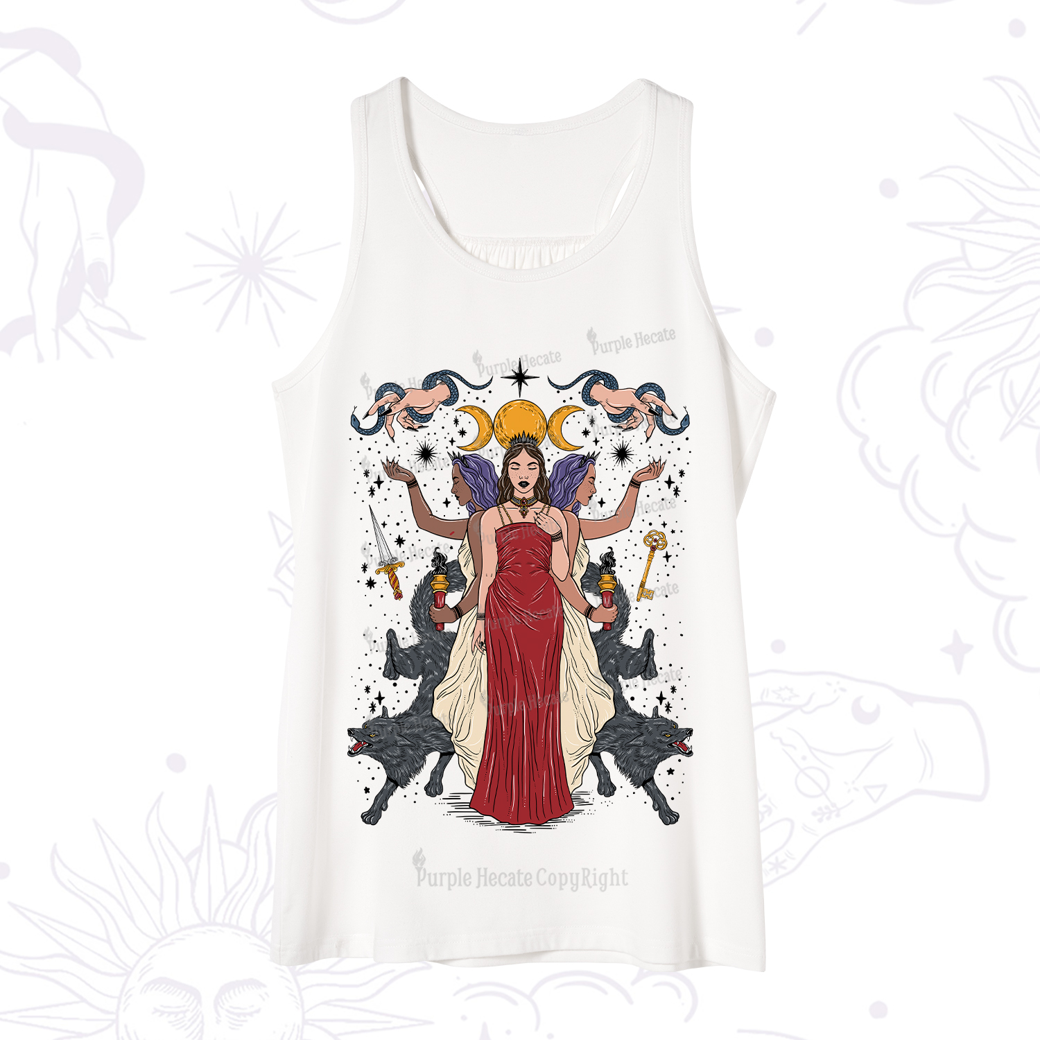Purplehecate The Triple Goddess Hecate Tank