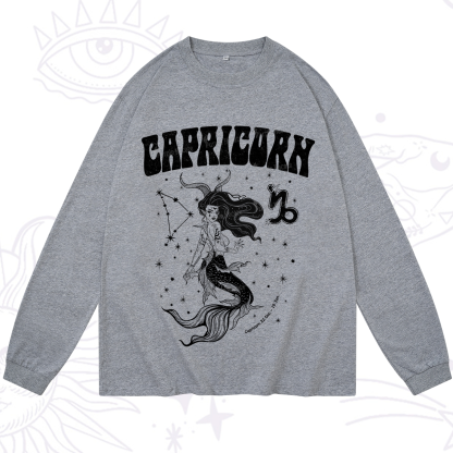Purplehecate Capricorn Zodiac Glyphs Long Sleeve T-Shirt