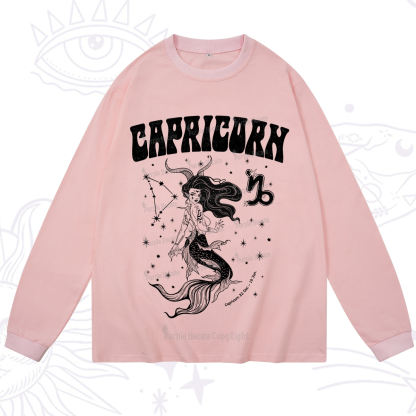 Purplehecate Capricorn Zodiac Glyphs Long Sleeve T-Shirt