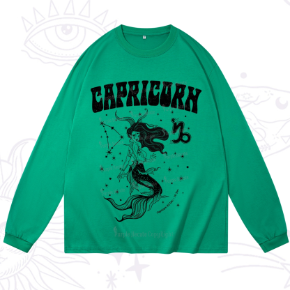 Purplehecate Capricorn Zodiac Glyphs Long Sleeve T-Shirt