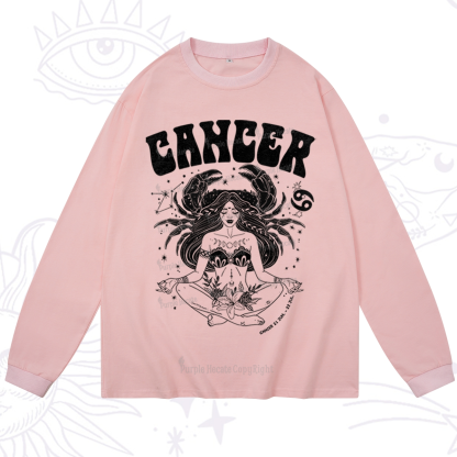 Purplehecate Cancer Zodiac Glyphs Long Sleeve T-Shirt