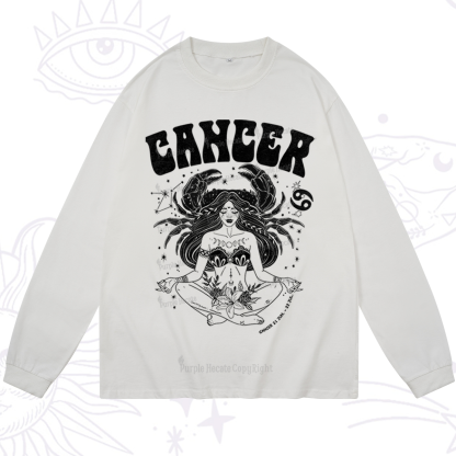 Purplehecate Cancer Zodiac Glyphs Long Sleeve T-Shirt