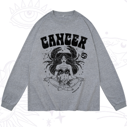 Purplehecate Cancer Zodiac Glyphs Long Sleeve T-Shirt