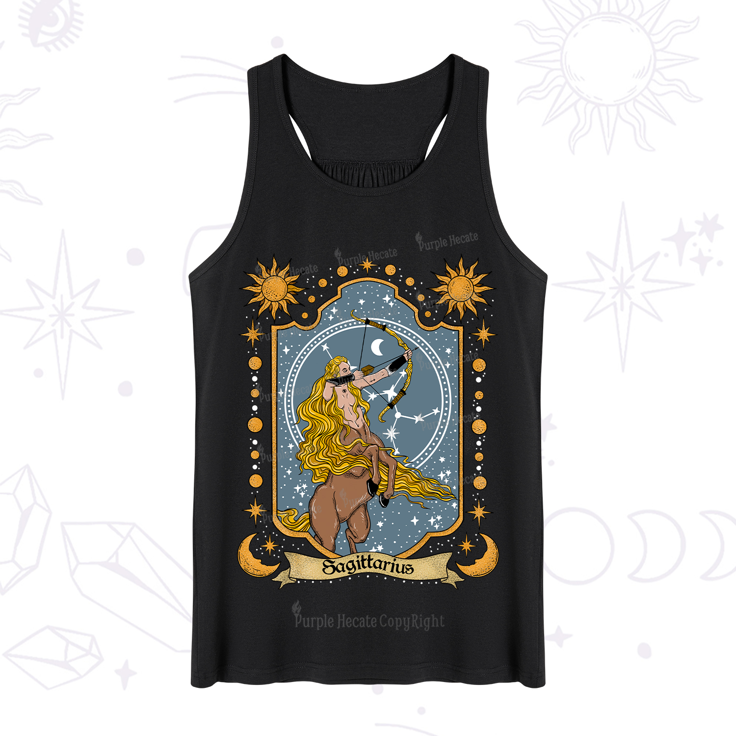 Purplehecate Sagittarius Zodiac Tank