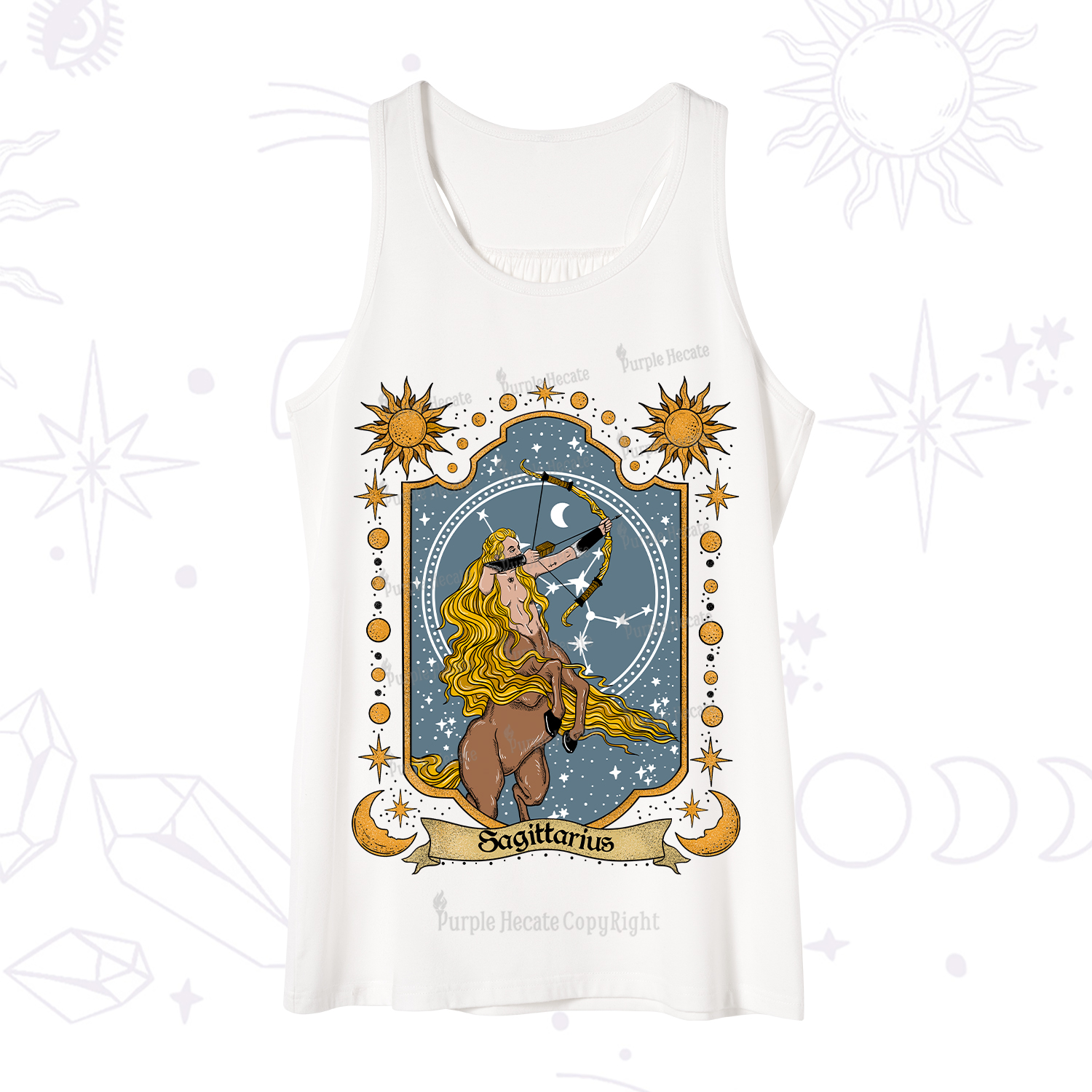 Purplehecate Sagittarius Zodiac Tank