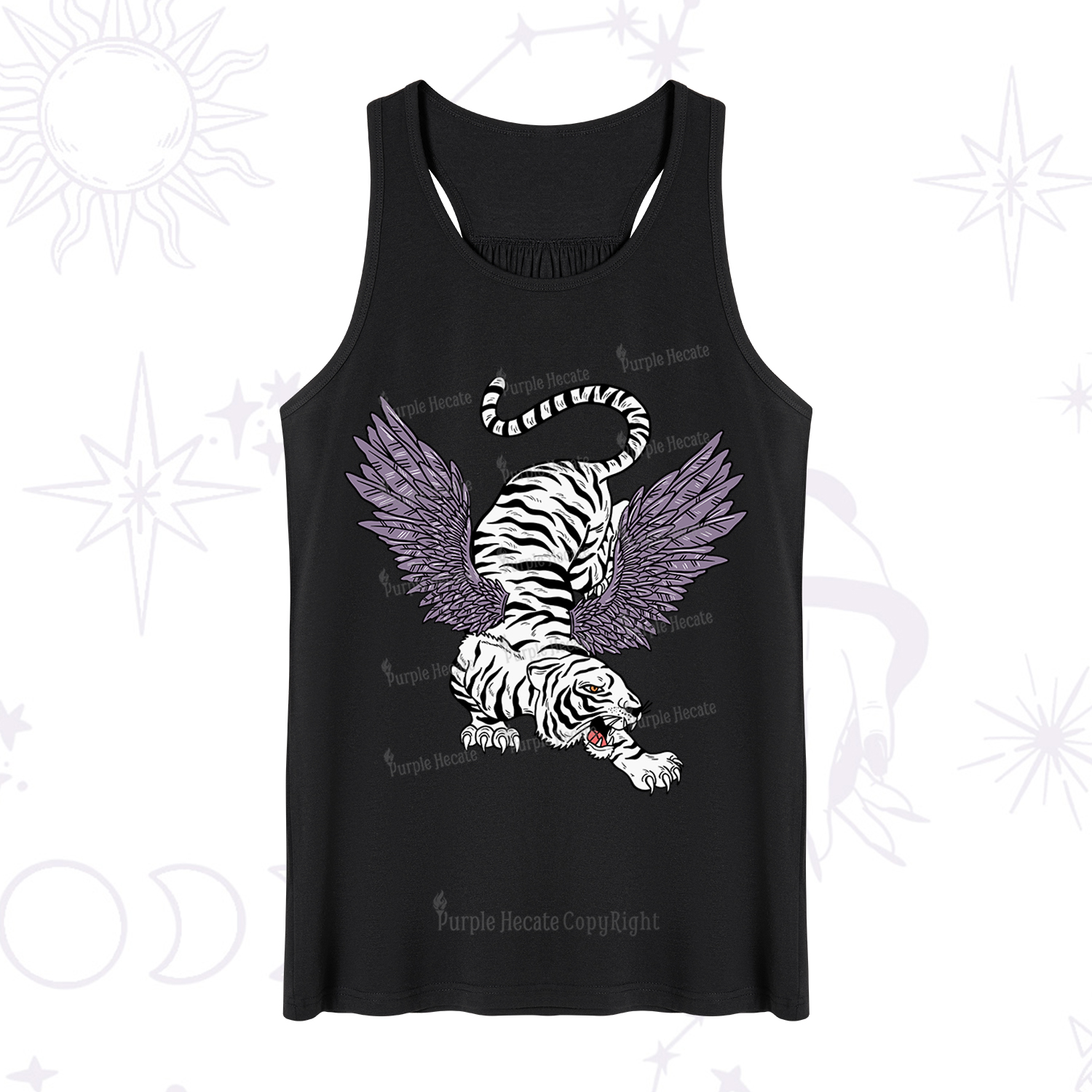 Purplehecate Tiger With Wings Tank