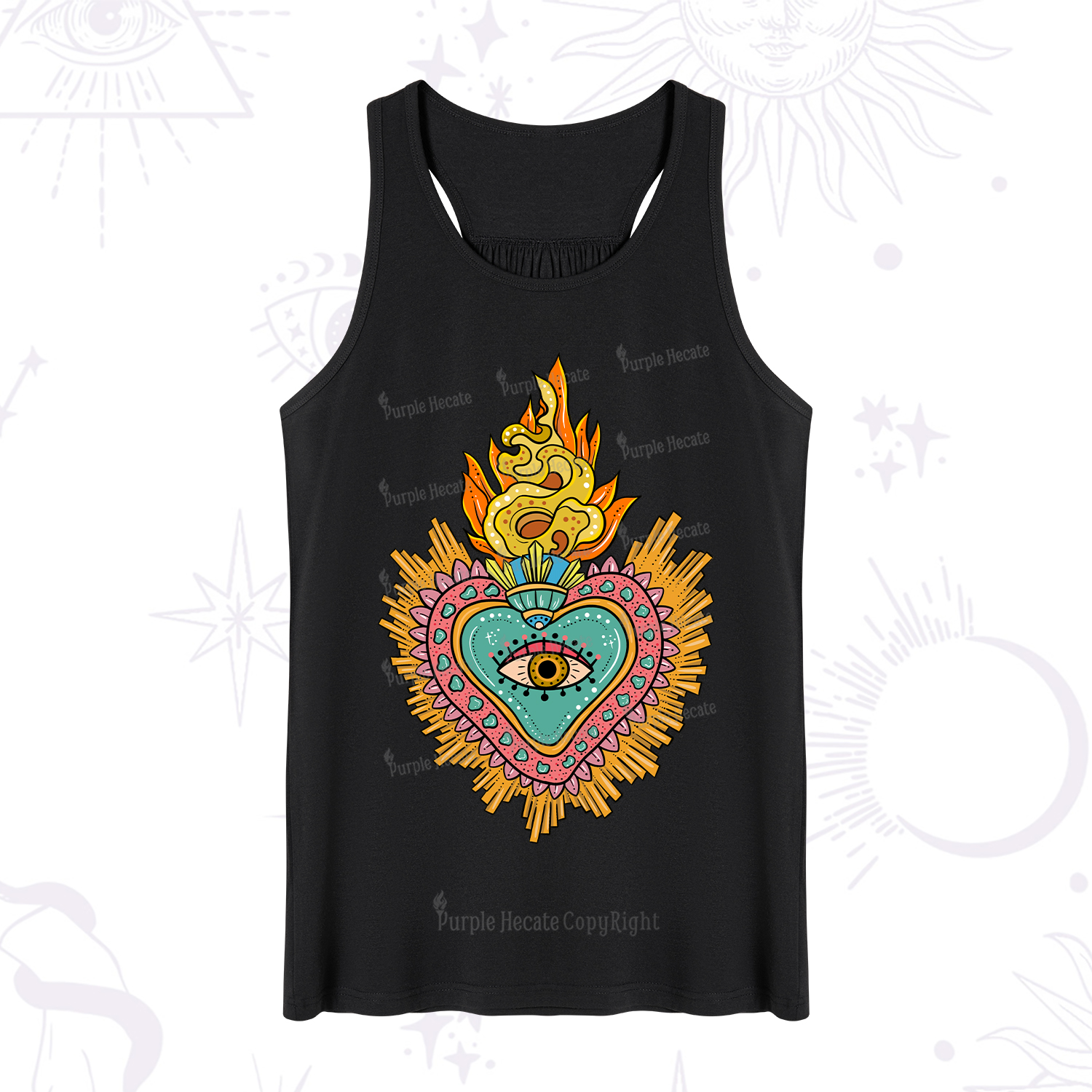 Purplehecate Rainbow Sacred Heart Tank