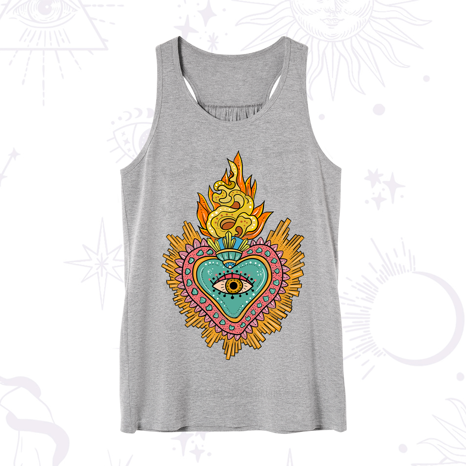 Purplehecate Rainbow Sacred Heart Tank