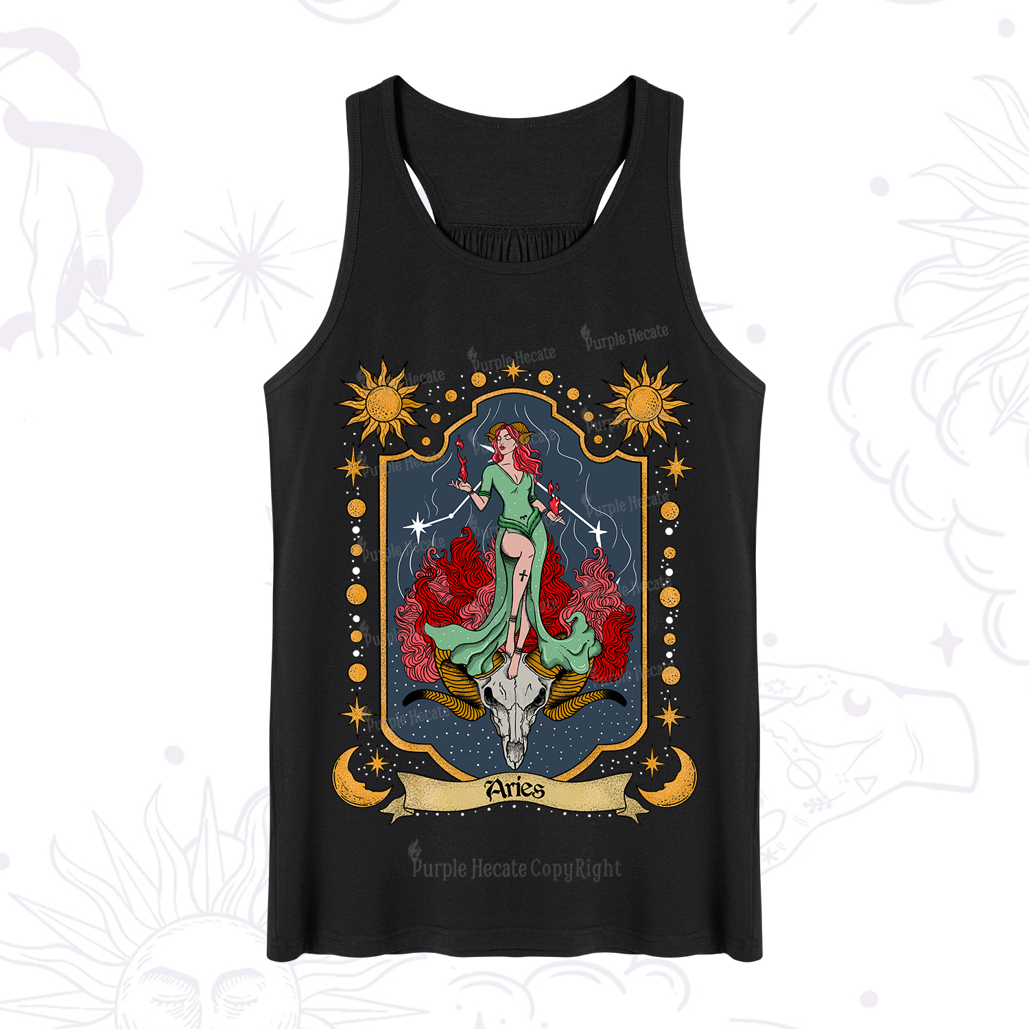 Purplehecate Aries Zodiac Tank
