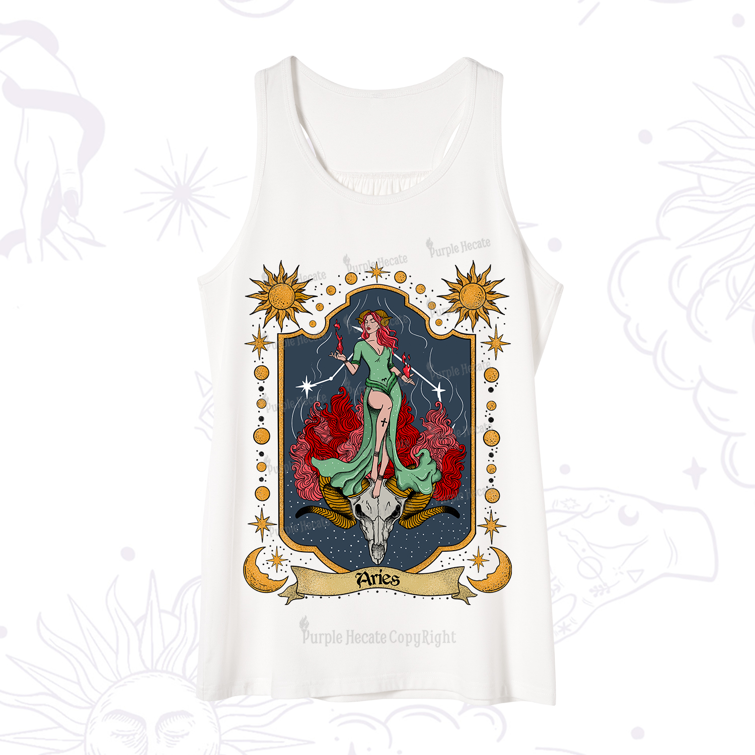 Purplehecate Aries Zodiac Tank
