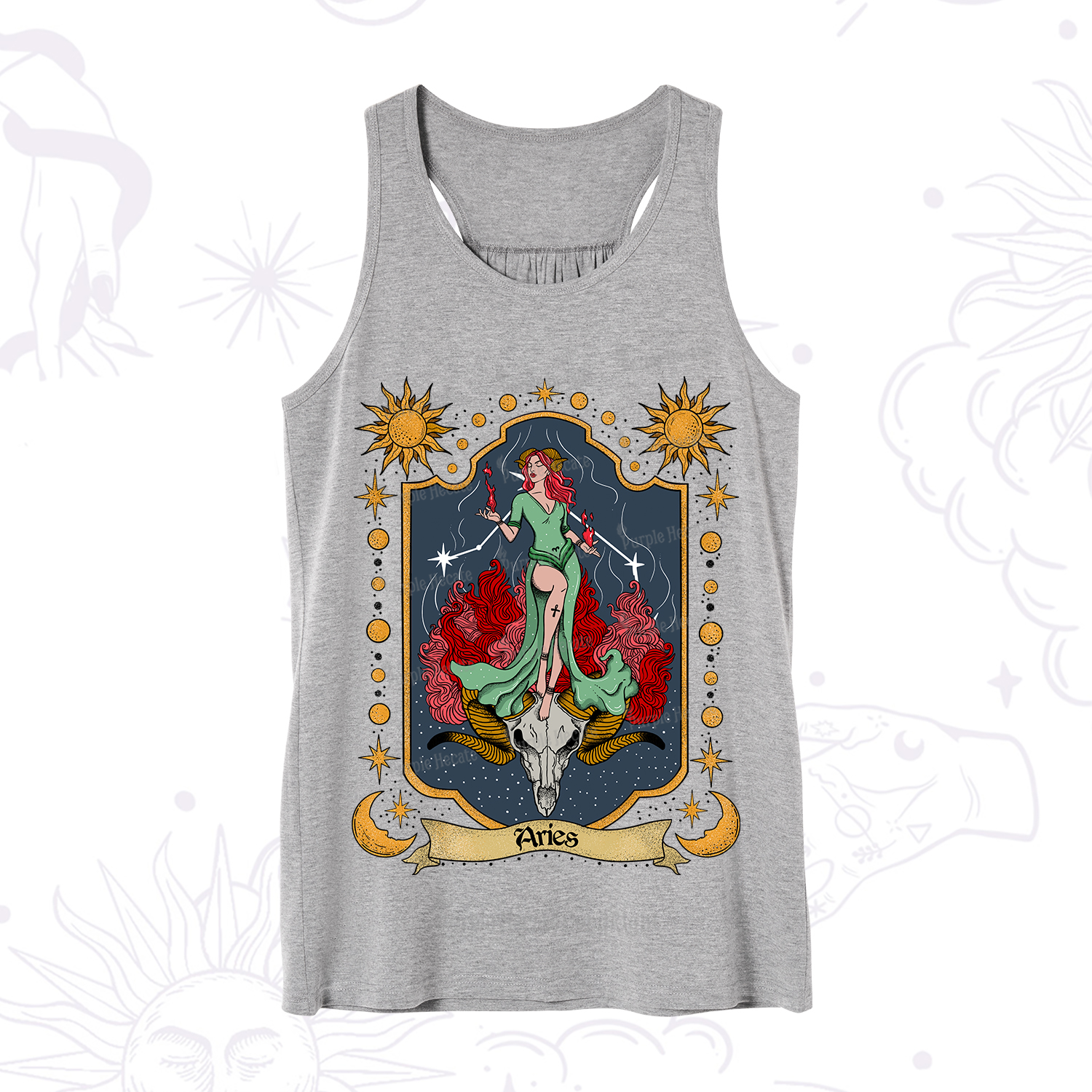 Purplehecate Aries Zodiac Tank