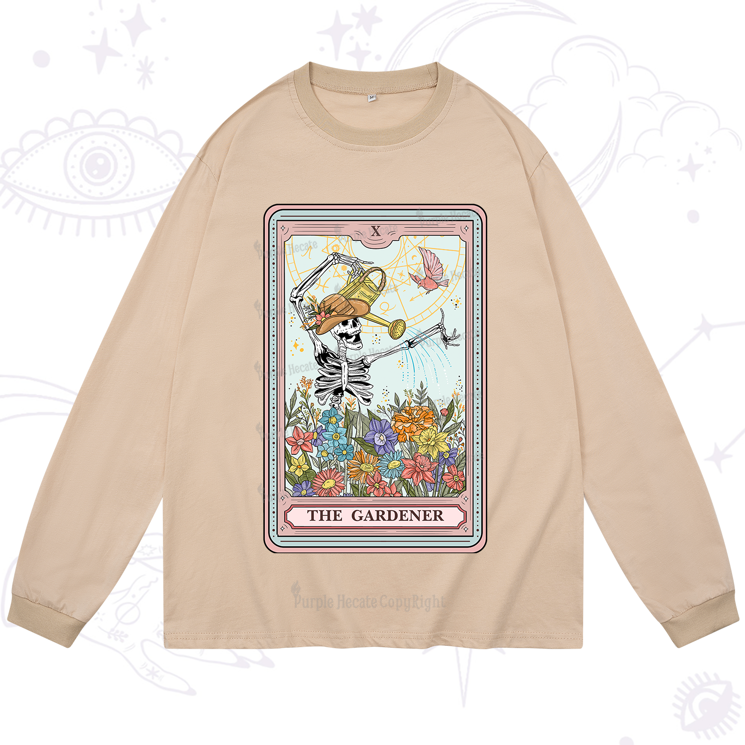 Purplehecate The Gardener Tarot Card Long Sleeve T-Shirt