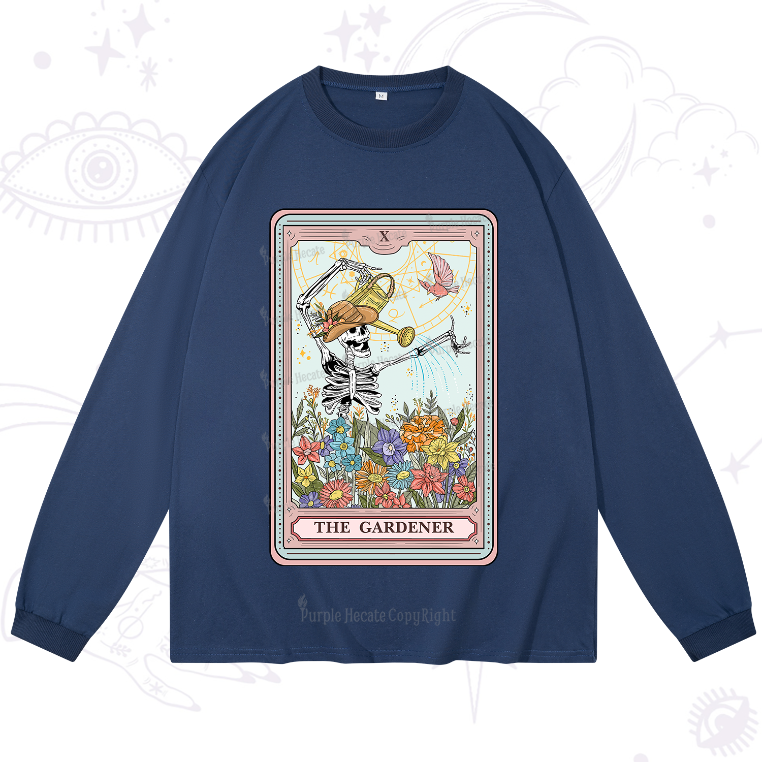 Purplehecate The Gardener Tarot Card Long Sleeve T-Shirt