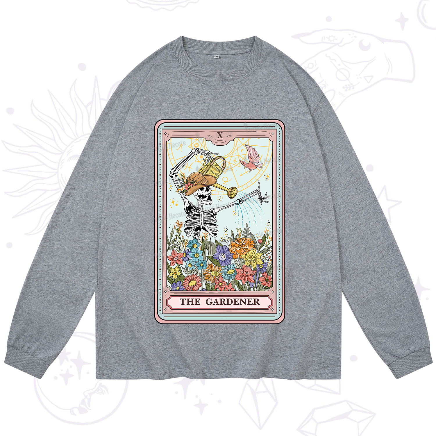 Purplehecate The Gardener Tarot Card Long Sleeve T-Shirt