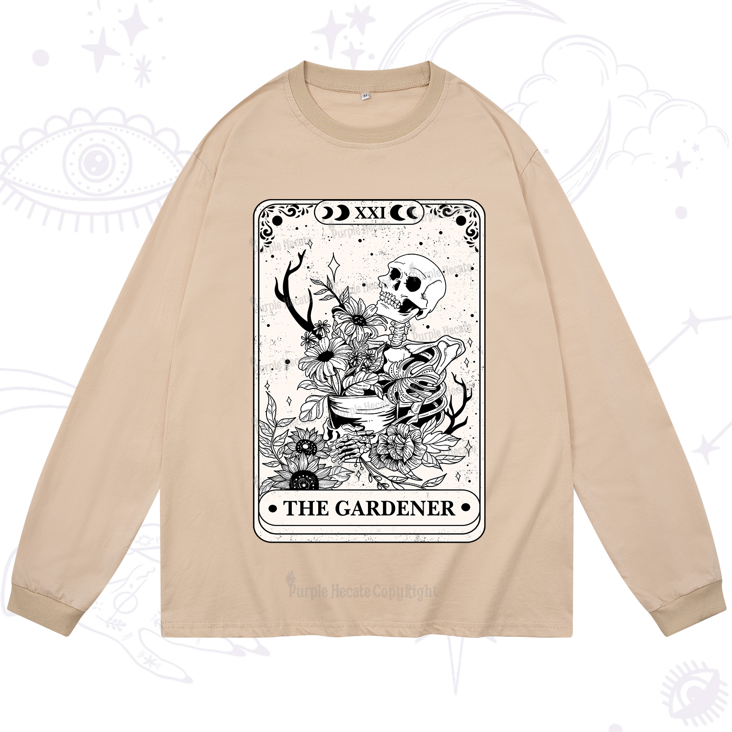 Purplehecate The Gardener Tarot Card Long Sleeve T-Shirt