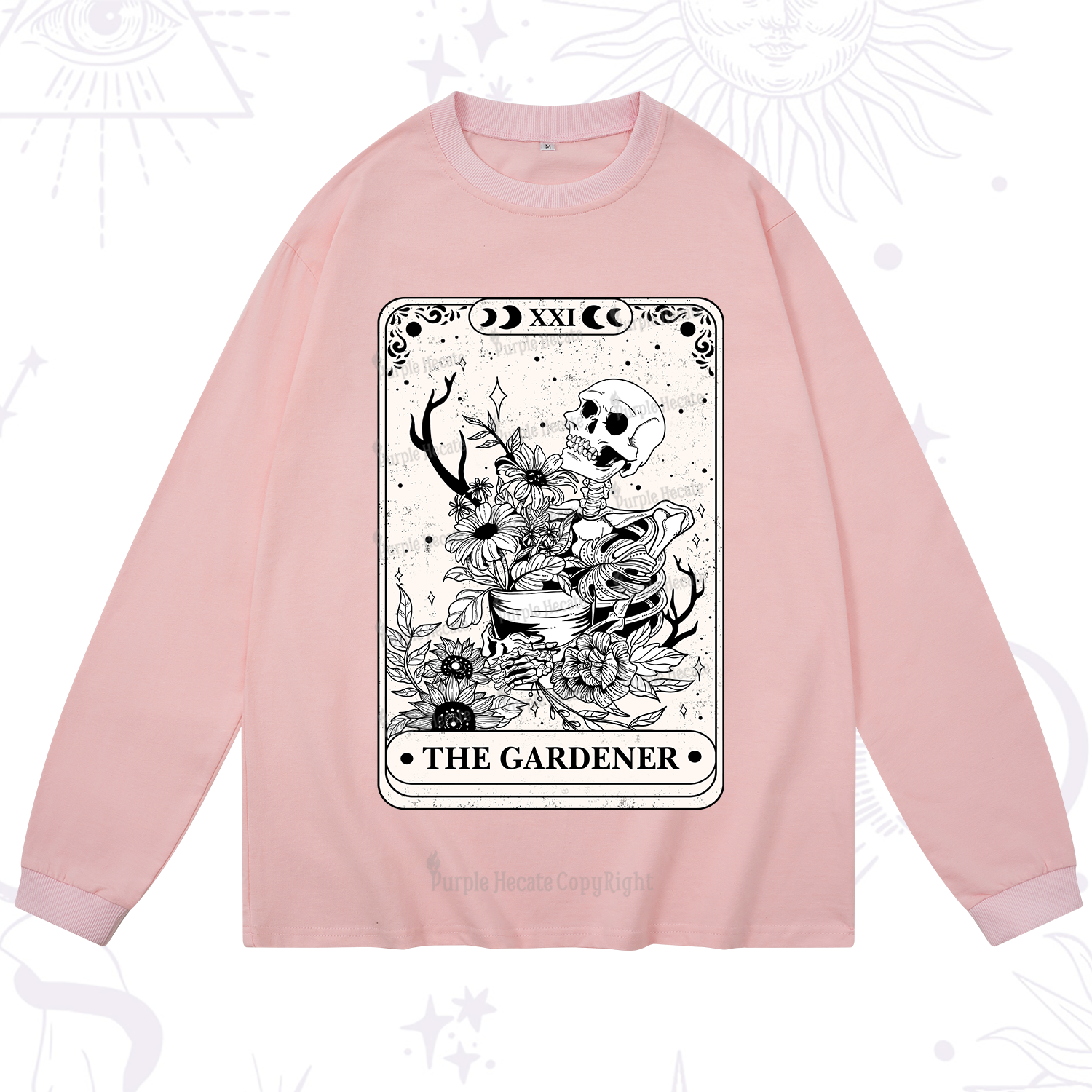 Purplehecate The Gardener Tarot Card Long Sleeve T-Shirt
