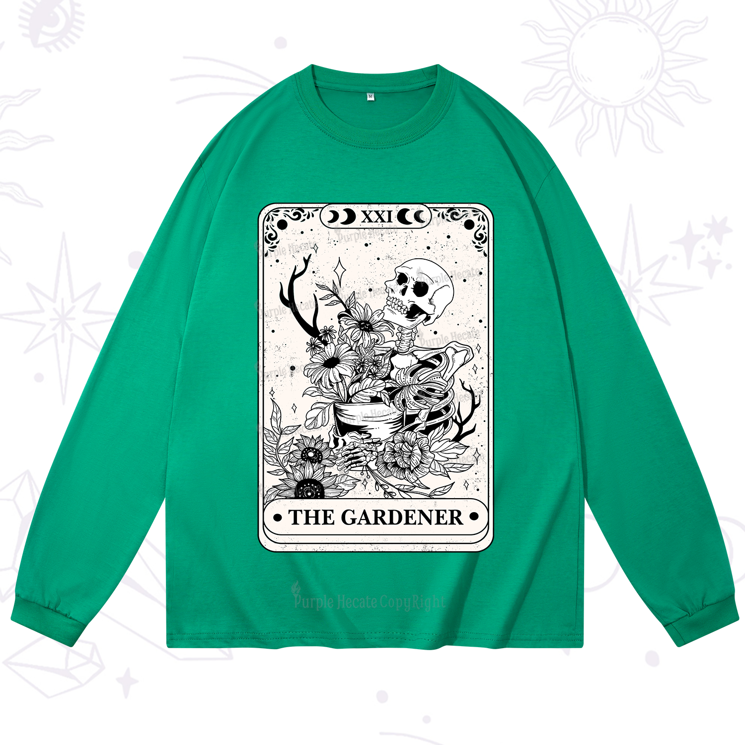 Purplehecate The Gardener Tarot Card Long Sleeve T-Shirt