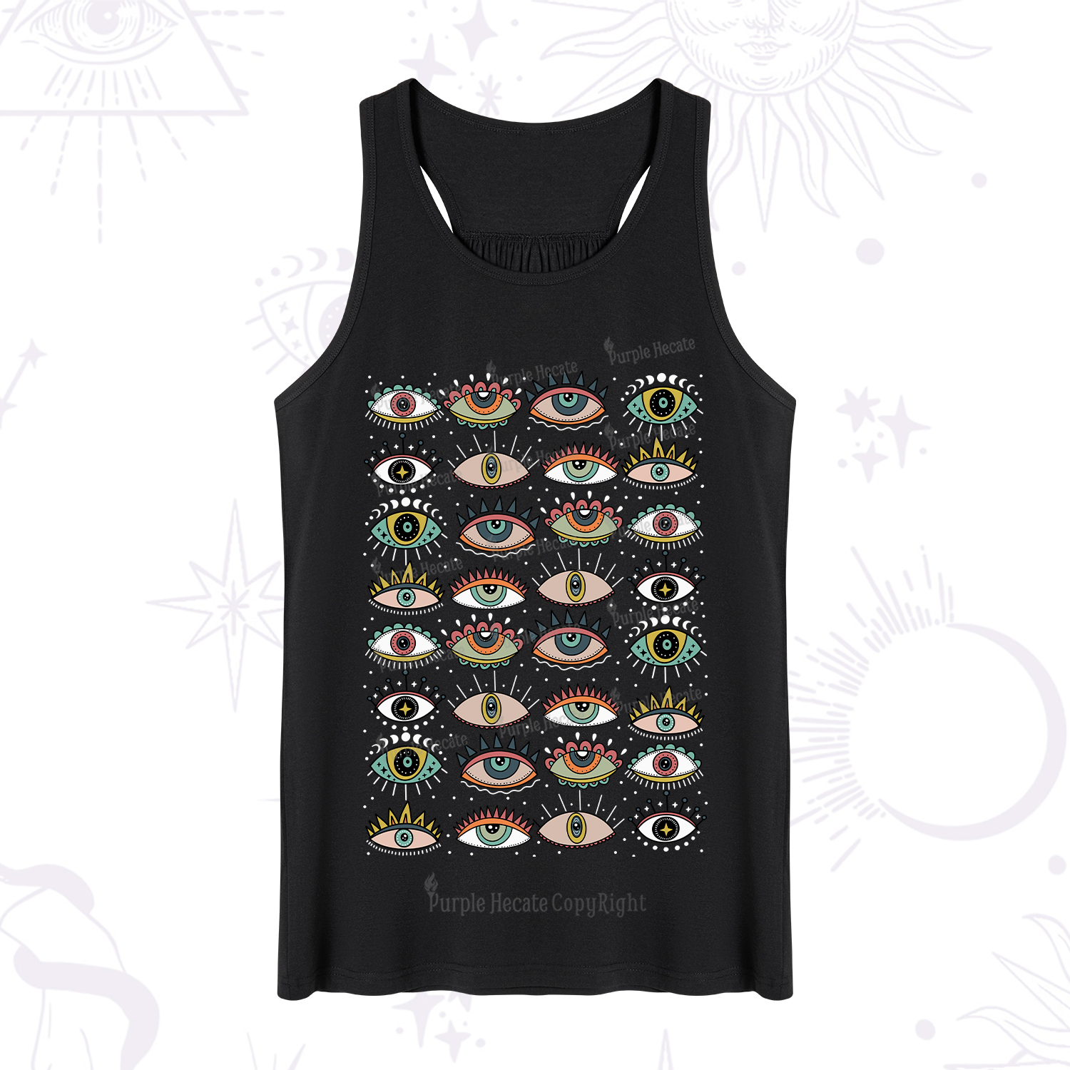 Purplehecate Evil Eye Pattern Tank