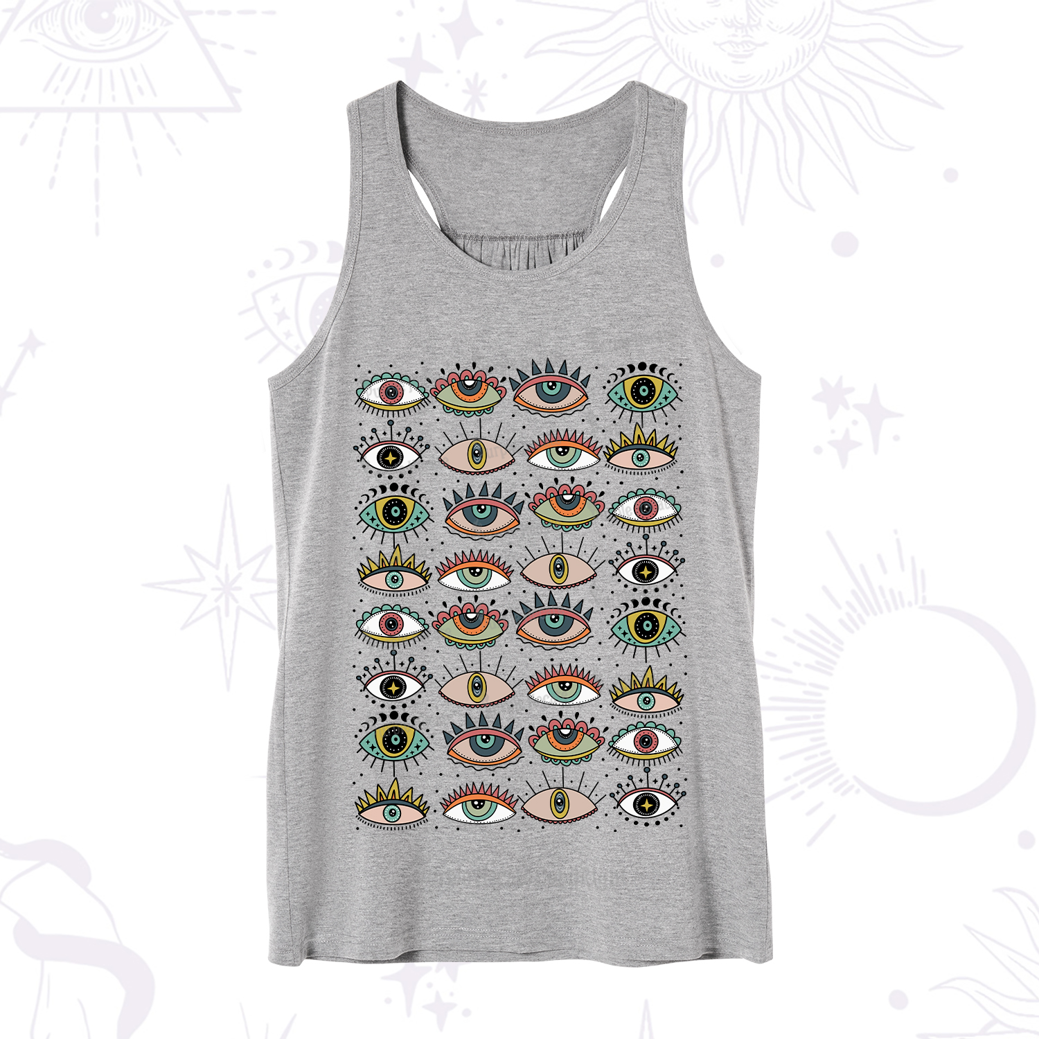 Purplehecate Evil Eye Pattern Tank