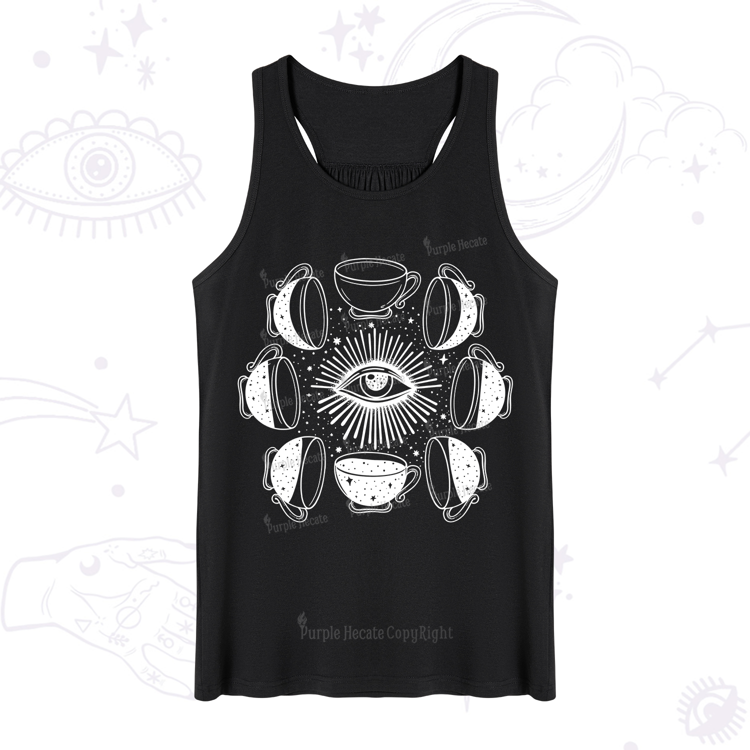 Purplehecate Moon Phase Coffee Tank
