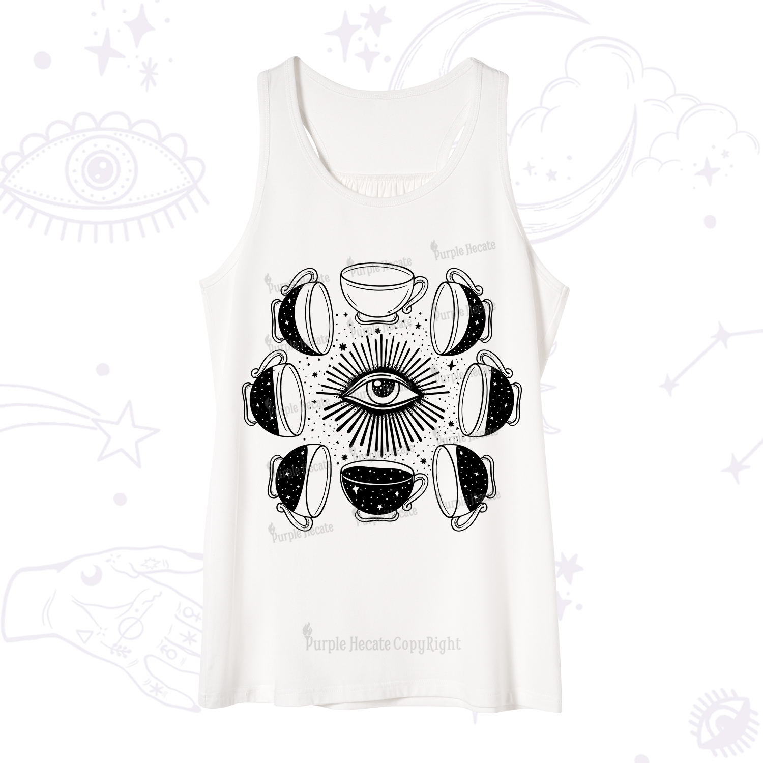 Purplehecate Moon Phase Coffee Tank