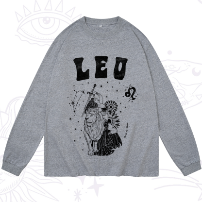 Purplehecate Leo Zodiac Glyphs  Long Sleeve T-Shirt