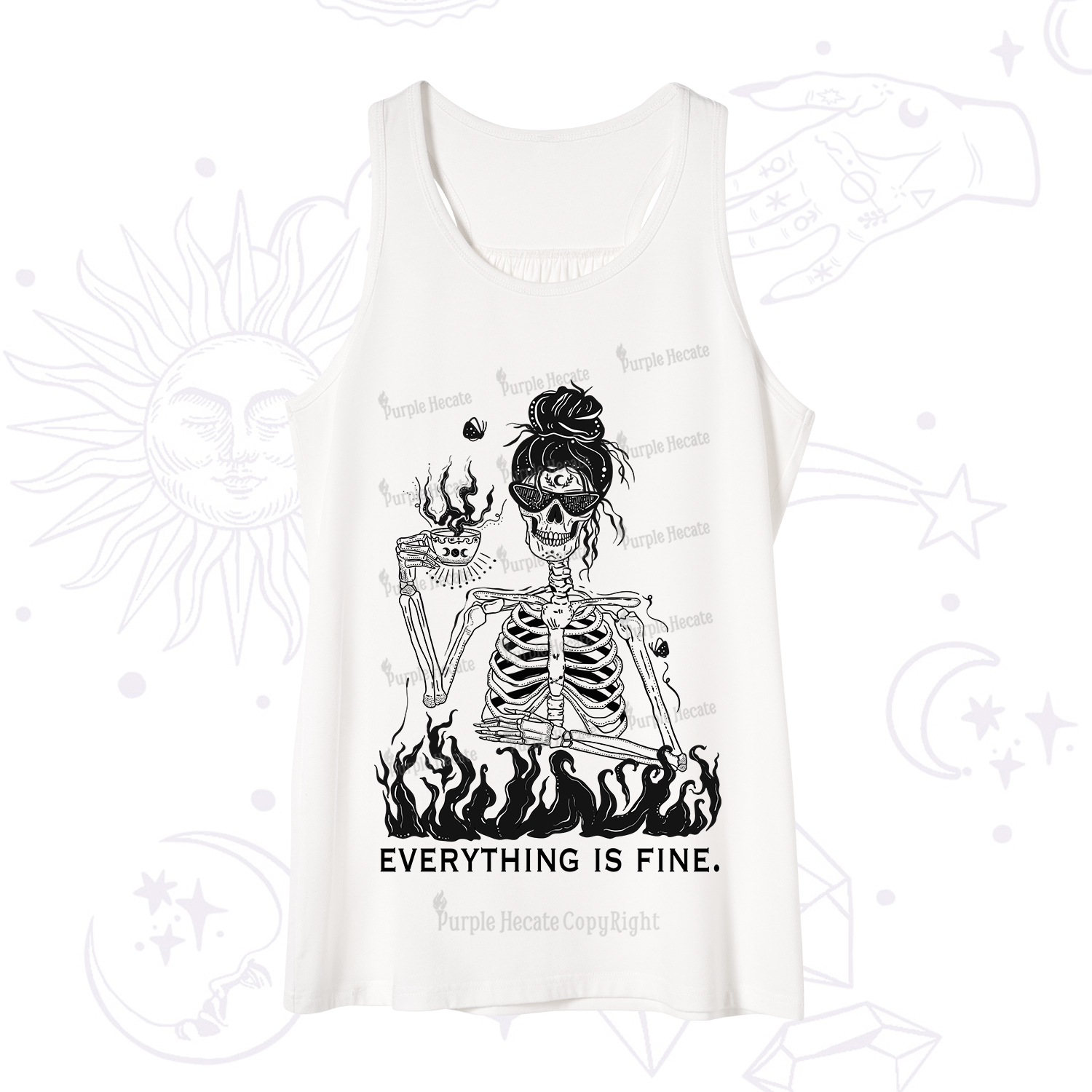 Purplehecate Everything Is Fine Tank