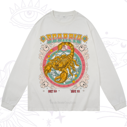 Purplehecate Scorpio Cosmic Zodiac Long Sleeve T-Shirt