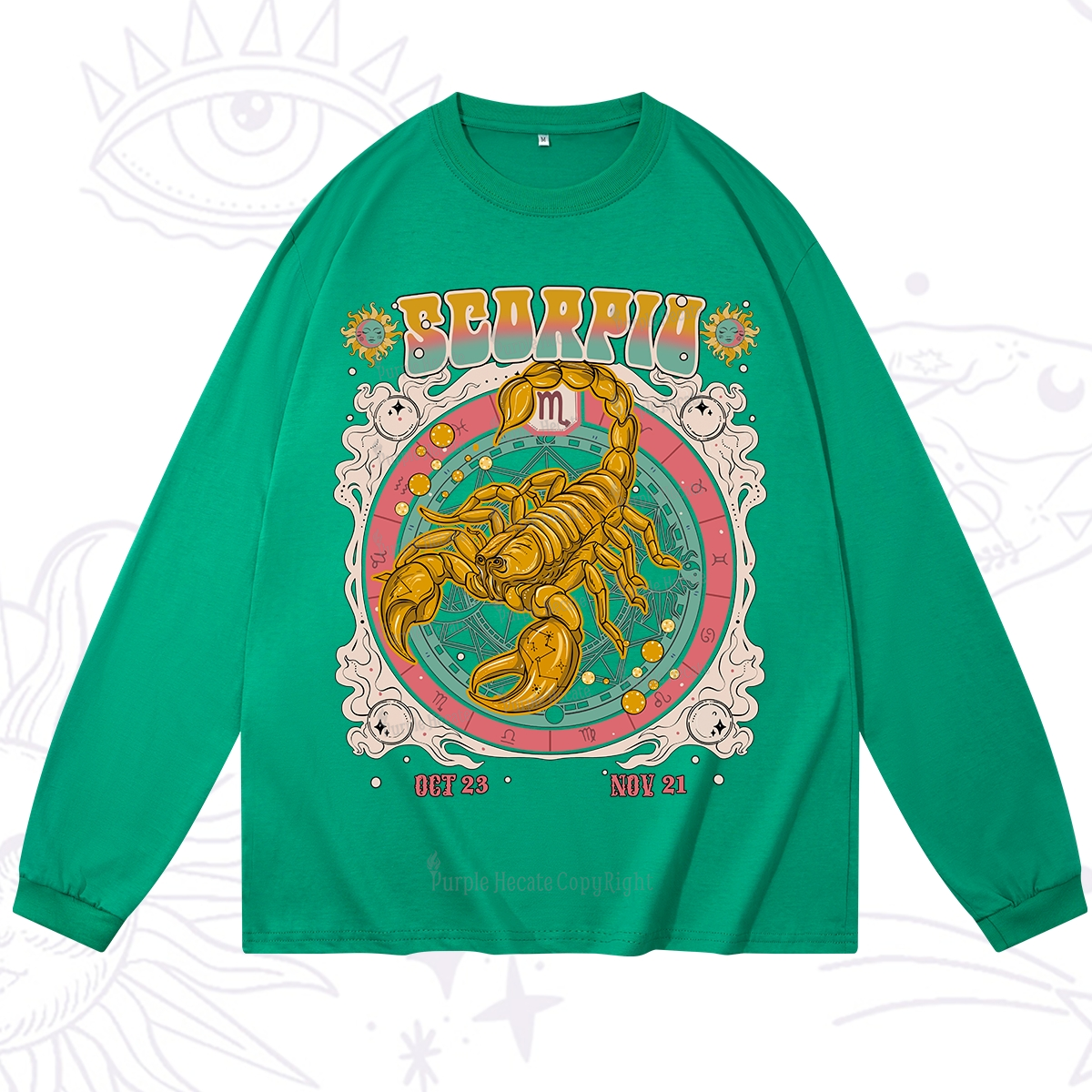 Purplehecate Scorpio Cosmic Zodiac Long Sleeve T-Shirt
