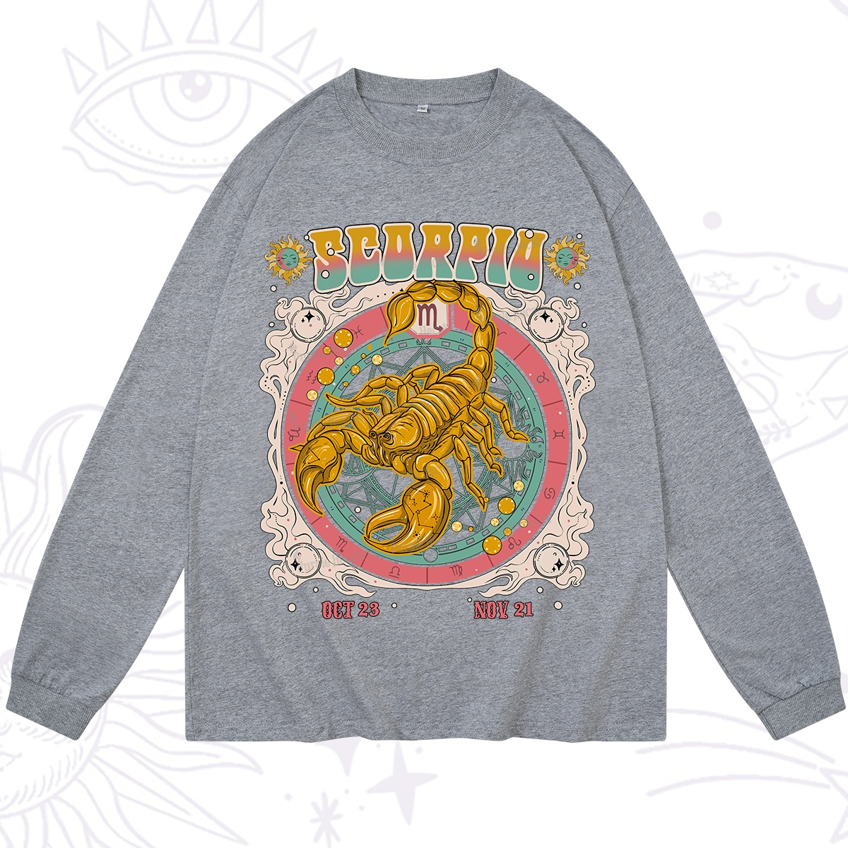 Purplehecate Scorpio Cosmic Zodiac Long Sleeve T-Shirt