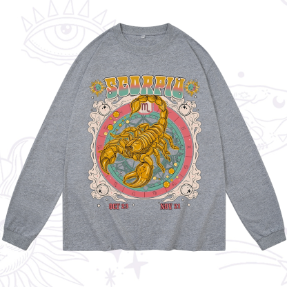 Purplehecate Scorpio Cosmic Zodiac Long Sleeve T-Shirt