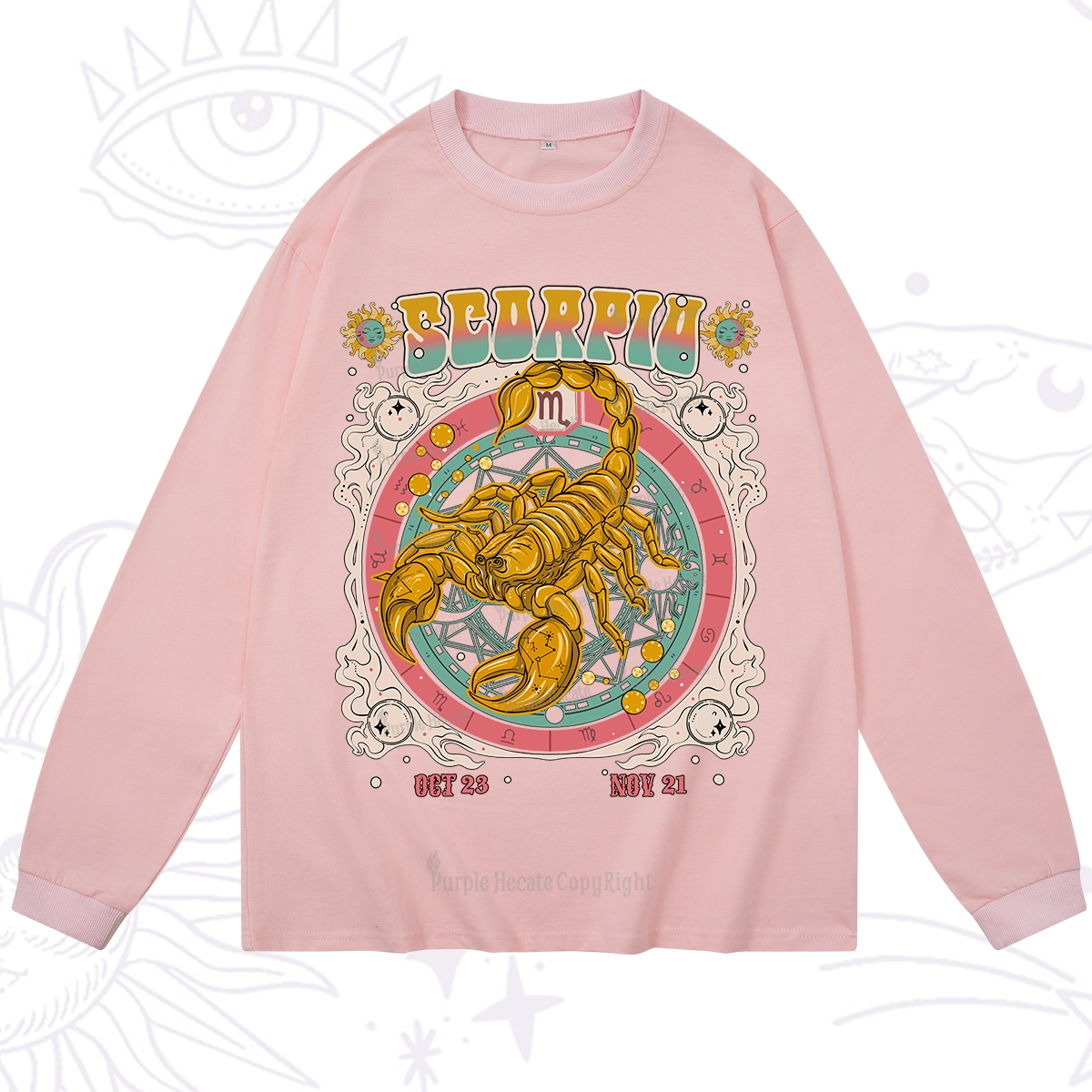 Purplehecate Scorpio Cosmic Zodiac Long Sleeve T-Shirt