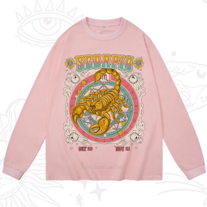 Purplehecate Scorpio Cosmic Zodiac Long Sleeve T-Shirt