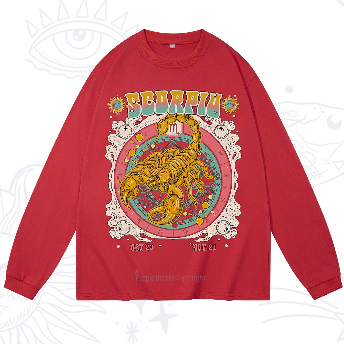 Purplehecate Scorpio Cosmic Zodiac Long Sleeve T-Shirt