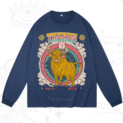 Purplehecate Taurus Cosmic Zodiac  Long Sleeve T-Shirt