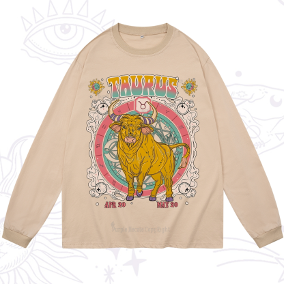 Purplehecate Taurus Cosmic Zodiac  Long Sleeve T-Shirt