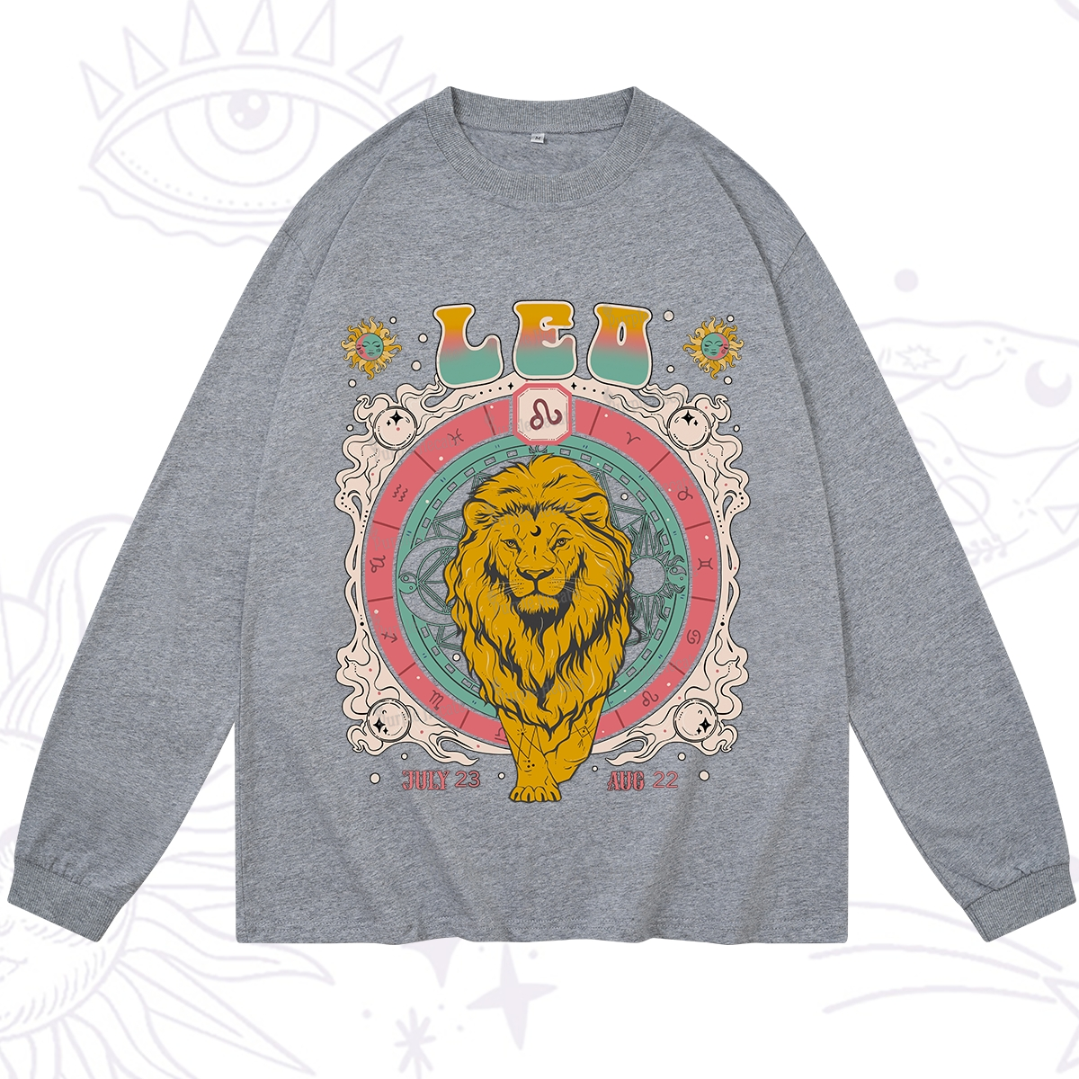 Purplehecate Leo Cosmic Zodiac Long Sleeve T-Shirt