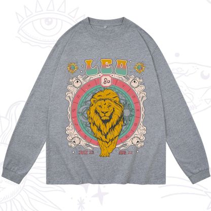 Purplehecate Leo Cosmic Zodiac Long Sleeve T-Shirt