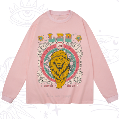 Purplehecate Leo Cosmic Zodiac Long Sleeve T-Shirt