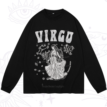 Purplehecate Virgo Starshine Zodiac Long Sleeve T-Shirt